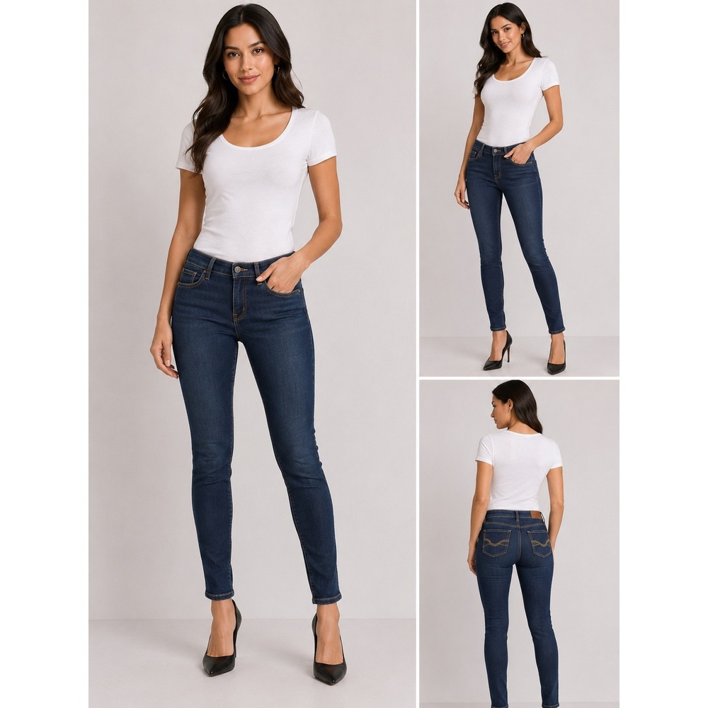 Westport 1962 Skinny Jeans Womens 4 Dark Indigo Blue Signature Fit Stretch Denim